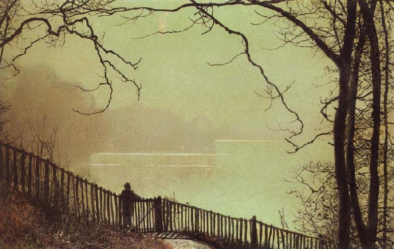 Waterloo Lake Roundhay Park Leeds, Atkinson Grimshaw